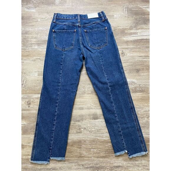 Mango Denim Straight Cropped Capri Jeans Juniors Size 1 - Picture 5 of 6